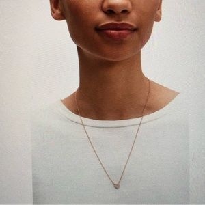 NWT Kate Spade Pink Gold Heart Drop Necklace